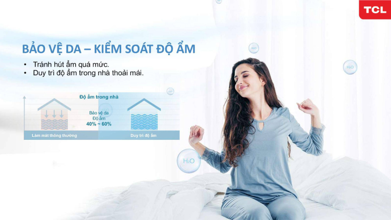 Chế độ kiểm soát độ ẩm mang đến không gian thoải mái cho người dùng