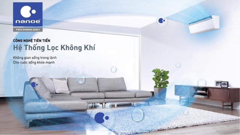 Công nghệ Nanoe trên điều hòa Panasonic hỗ trợ tinh lọc không khí trong phòng