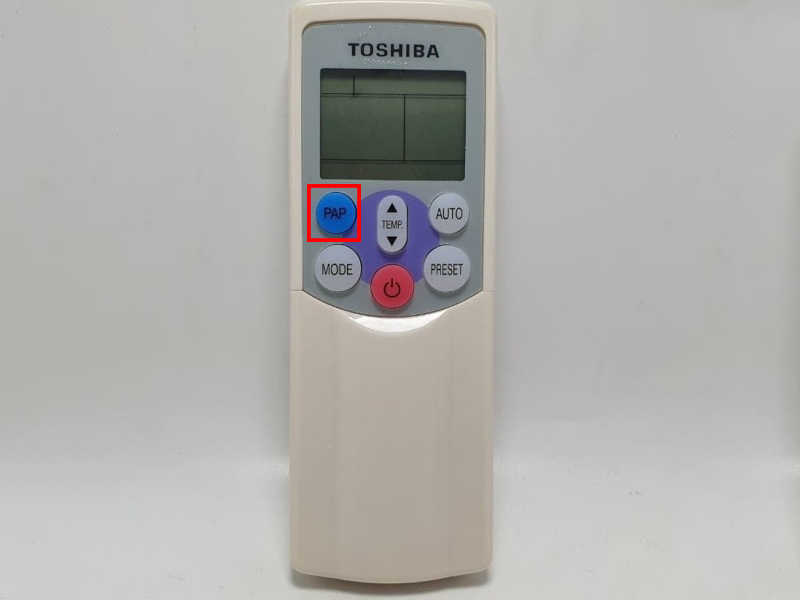 Nút PAP trên remote máy lạnh Toshiba