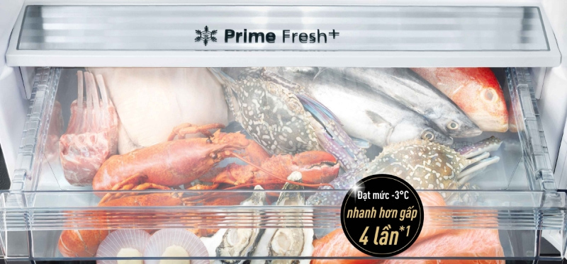 Ngăn Prime Fresh+ bảo quản tốt cho các loại thực phẩm tươi sống