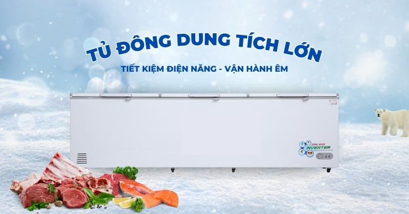 TOP 5 tủ đông dung tích lớn, tiết kiệm điện