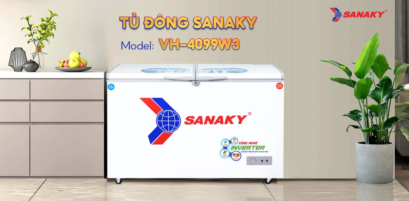 Tủ Đông Mát Sanaky Inverter 280 Lít VH-4099W3