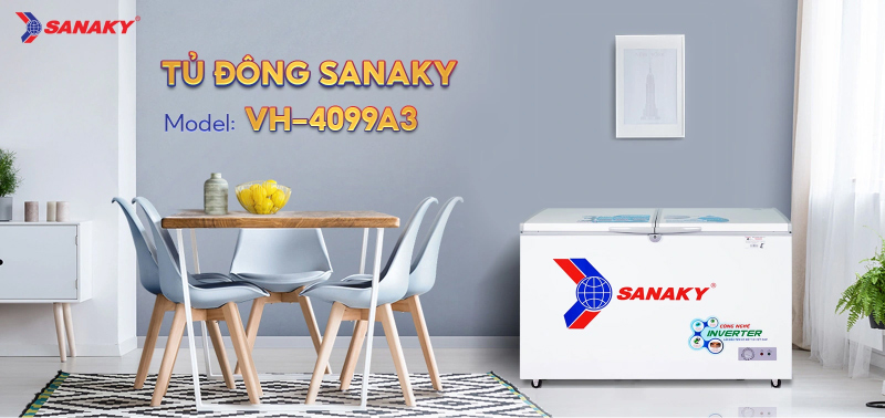 Tủ Đông Sanaky Inverter 305 Lít VH-4099A3