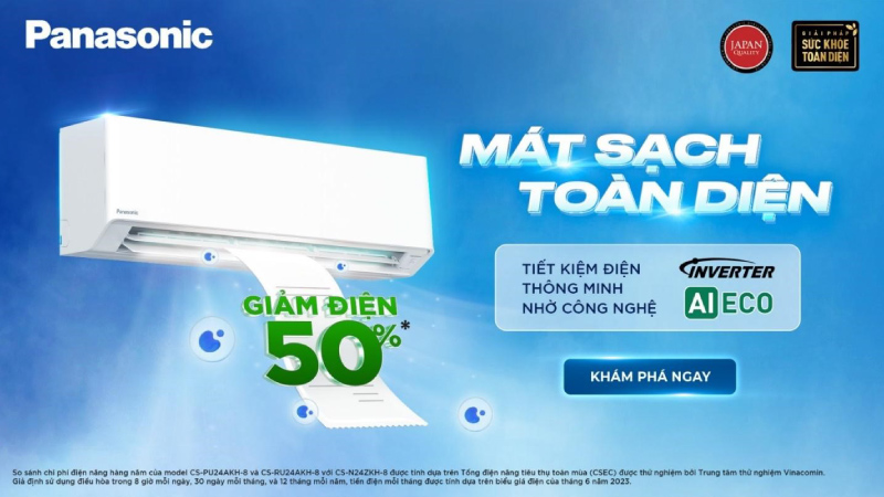 Máy lạnh Panasonic 2024 sở hữu khả năng tiết kiệm điện ấn tượng