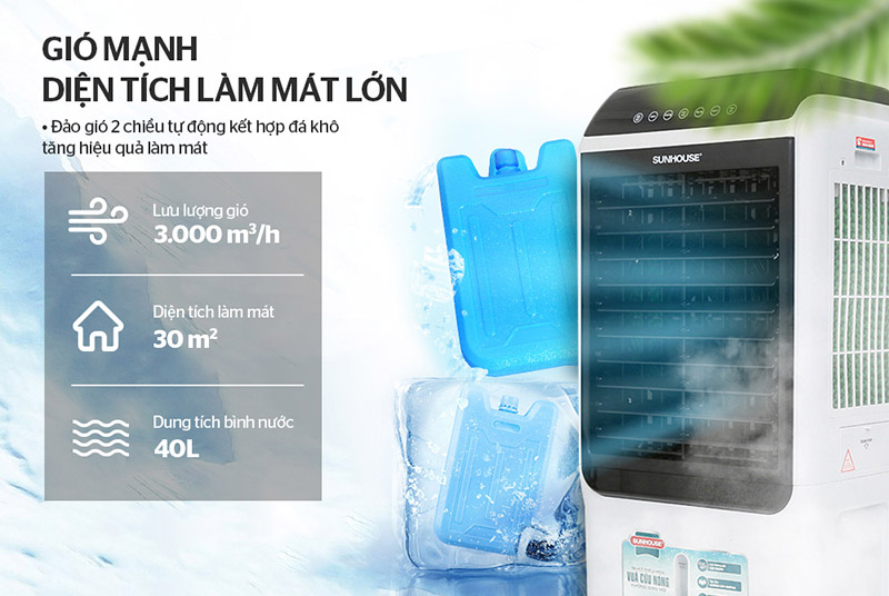 Máy làm mát không khí Sunhouse SHD7727 mang vẻ ngoài hiện đại