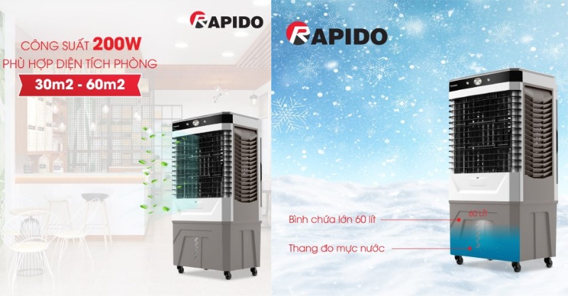 Quạt Điều Hòa Rapido Everest 9000M đến từ thương hiệu Đức